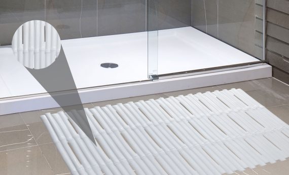 Bamboo Look Vinyl Bath Tub Mat - Image 2